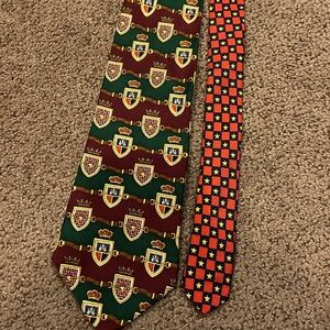 Tommy Hilfiger‎ RARE double pattern silk Tie! Father's day,Italy new vintage